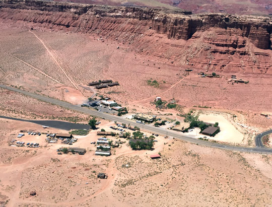 Aerial view of Marble Canyon, AZ