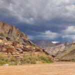 Clouds and rain in Grand Canyon